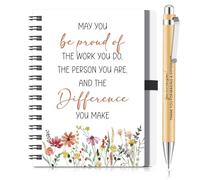 Sinmoe Thank You Gifts Set Inspirational Notebook Appreciation Ballpoint Pen Inspirational Lined Spiral Notepad for Coworker Teacher Employee Appreciation Gifts (Be Proud of Style)