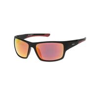 SINNER LEMMON Mens/Womens POLARISED Sunglasses MATTE BLACK / RED OIL CAT.3