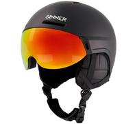 Sinner Montblanc Visor Ski Helmet : Matt Black: L Size: L, Colour: Mat