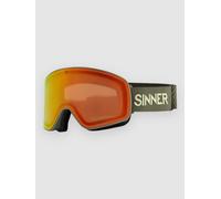 Sinner Snowghost Matte Moss Green Goggle trans+ Uni