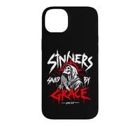 Sinners Saved by Grace Christian Skeleton Ephesians 2:8 Case for iPhone 14 Plus