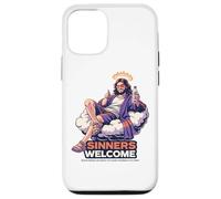 Sinners Welcome Jesus Saves Funny Christian Faith Quote Case for iPhone 12/12 Pro