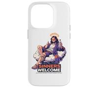 Sinners Welcome Jesus Saves Funny Christian Faith Quote Case for iPhone 14 Pro