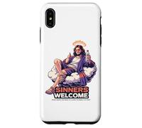 Sinners Welcome Jesus Saves Funny Christian Faith Quote Case for iPhone XS Max