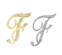 SINNKYA-Z Woman’s 26 Letter Initial Brooch Pins, Gold Clear Crystal Rhinestone Breastpins Letter Stocking Pins for gifts, 2IN, Metal, clear crystal