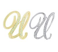 SINNKYA-Z Woman’s 26 Letter Initial Brooch Pins, Gold Clear Crystal Rhinestone Breastpins Letter Stocking Pins for gifts, 2IN, Metal, clear crystal