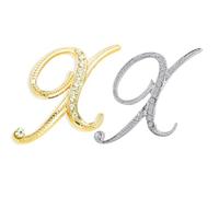 SINNKYA-Z Woman’s 26 Letter Initial Brooch Pins, Gold Clear Crystal Rhinestone Breastpins Letter Stocking Pins for gifts, 2IN, Metal, clear crystal