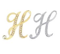 SINNKYA-Z Woman’s 26 Letter Initial Brooch Pins, Gold Clear Crystal Rhinestone Breastpins Letter Stocking Pins for gifts, 2IN, Metal, clear crystal