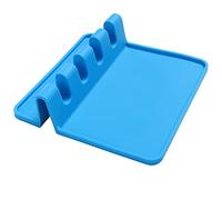 Sinnottally Silicone Utensil Rest with Drip Pad, BPA-Free, Heat-Resistant, Blue