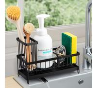 Sinnsally Sink Caddy,Kitchen Sink Tidy Organizer,Sponge Holder with Brush Holder,Washing up Caddy,Sinkware Organiser for Countertop Kitchen Storage & Organisation