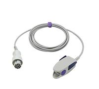 Sino-k Compatible For Datex Ohmeda OXY-F4-N Spo2 Sensor Adult Finger Clip 9.8 ft 10 Pins Connector FDA/CE Approved