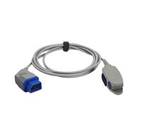 Sino-k Compatible for Nihon Kohden Spo2 Sensor Adult Finger Clip 9.8 ft 14 Pins Connector FDA/CE Approved