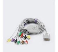 Sino-K Compatible Nihon Kohden BA-902D EKG Direct-Connect Cable 10 Lead IEC Pinch/Grabber European Standard Connector 4.7k Resistor CE/FDA Approved