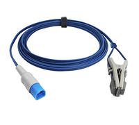 Sino-k compatible Philips sensor Spo2 veterinary ear clip, 9.8 feet, 8-pin connector, FDA/CE approved