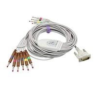sino-k Medical Compatible for Schiller AT1, AT2, AT2 Light, AT2 Plus, AT4 ECG/EKG Cable 10 Leads Wires 9.8 ft IEC Banana 4.0mm SK1222B