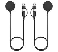 Sinoacc 2-Pack for Samsung Watch Charger Compatible with Galaxy Watch 8/8 Classic/Ultra/7/6/6 Classic/5/5 Pro/4/3/Active 2/1/Fe 100CM USB A Type C Magnetic Fast Charging Cable Dock