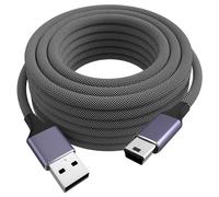 Sinoacc 3M Mini USB Cable, USB 2.0 to Mini B 480Mbps Data Transfer Charging Cord Compatible with TI-84 Plus CE/Plus, PS3 Controller, Camera, Microphone, GPS, Hero 4 3+ 2, Braided Durable
