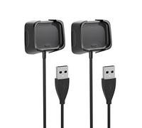 Sinoacc Charger for Fitbit Versa 2 Health & Fitness Smartwatch 3.3Ft Fast Charging Replacement Fitbit Versa 2 USB Charging Cable Dock Stand(not for Fitbit Versa/Versa Se/Versa Lite)-2Pack
