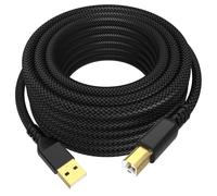 Sinoacc USB A to USB B 2.0 Printer Cable, 480Mbps High Speed Printer Cable to USB Compatible with HP Canon Epson Dell Brother Lexmark, Type B Cable for Scanner, Hard Drive, Midi Keyboard, Piano (5M)