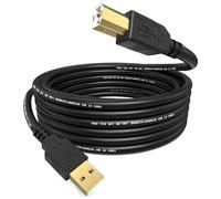 Sinoacc USB A to USB B Printer Cable 3M, High Speed Scanner Printer Cable Compatible with HP Canon Dell Epson Brother Lexmark Xerox Piano DAC and More, Gold-Plated Connectors, Black