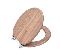 SINOBATH Toilet Seat with Soft-Close Mechanism, Many Beautiful Toilet Seats to Choose From, High-Quality and Stable Quality Made of Wood (Black Wood)