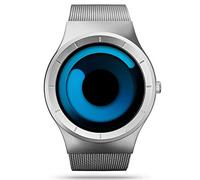 SINOBI Business Watches Men Fashion Original Design Watch Men Steel Mesh Men's Watch Clock Relogio Masculino Creative Wristwatch (S9807G-Black/Bule)