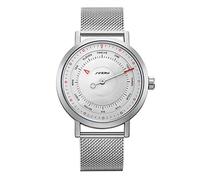 SINOBI Business Watches Men Fashion Original Design Watch Men Steel Mesh Men's Watch Clock Relogio Masculino Creative Wristwatch, S9809G-Silver, sport