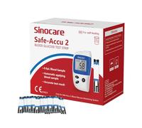 Sinocare 50PCS Safe Accu2 Blood Sugar Test Strips, only for Safe Accu2 Glucose Monitor, only 50PCS Safe Accu2 Diabetes Testing Strips, NO LANS. & GLUCOMETER