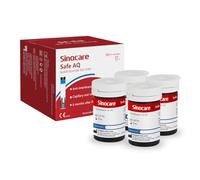sinocare Blood Sugar Test Strips × 100pcs, No Lancing Devices, Only Applicable to Safe AQ Smart Blood Glucose Monitor and Safe AQ Voice Blood Glucose Monitor