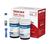 Sinocare Blood Sugar Test Strips, 50pcs No Coding (Safe Accu) Blood Glucose Test Strips & 50pcs Twist Lans. for Sinocare Safe Accu Blood Sugar Monitor (Safe Accu Strips- 50)