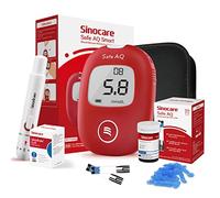 sinocare Diabetes Testing Kit, Blood Sugar Monitor Safe AQ Smart, Blood Sugar Test Kit w/Strips x 25, Lancing Devices x 25, 5 Seconds Test Glucose Monitor -in mmol/L