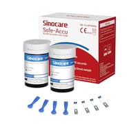 sinocare Safe-Accu Blood Glucose Test Strips × 50, with Lancing Devices | Diabetes Test Strips, No Code Blood Sugar Test Strips, only for Safe-Accu Blood Glucose Monitor