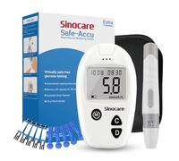 sinocare Safe Accu Blood Sugar Monitor, Blood Sugar Test Kit with 10pcs Test Strips, for Self-Testing, Diabetes Testing Kit, Start-Kit