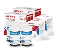 Sinocare Safe Accu2 Blood Sugar Test Strips, 100pcs Blood Glucose Test Strips & 100pcs Twist Lans., Blood Test Strip for Safe Accu2 Blood Glucose Monitor