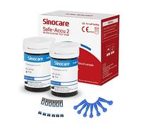 sinocare (Safe-Accu2) Glucose Test Strips/Blood Sugar Test Strips 50 pcs No Code/for sinocare Safe-Accu2 Blood Glucose Monitor Only