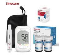 Sinocare Safe AQ Pro I Blood Glucose Bottled Test Strips 50 Strips per Set Transparent mmol Version