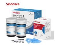 Sinocare Safe AQ Pro I Blood Glucose Test Strips 50 Strips per Box 25 Strips x 2 Bottles