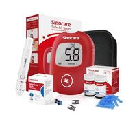 sinocare Safe AQ Smart Blood Sugar Test Kit with Strips x 50 | Diabetes Testing Kit, Blood Glucose Monitor with Strips and Lancing Devices and Carrying Bag, for UK Diabetics -in mmol/L