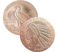 Sinoeem 2 oz .999 Pure Copper Round/Challenge Coin (Incuse Indian)