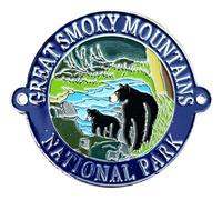 Sinoeem Great Smoky Mountains - Bear and Cub - Hiking Stick Medallion