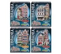 Sinoeem Wrebbit 3D Puzzle, Urbania Collection Bundle of 4 Includes-Cinema, FIRE Station,CAFÉ and Hotel 3D Jigsaw Puzzle. (Total 1165 Pieces)