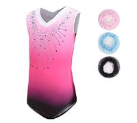 Sinoem Gymnastics Leotards for Girls Long Sleeve/Sleeveless Gradient Color Sparkle Leotard Dancing Ballet Gymnastics Athletic for Little Girl