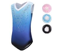 Sinoem Gymnastics Leotards for Girls Long Sleeve/Sleeveless Gradient Color Sparkle Leotard Dancing Ballet Gymnastics Athletic for Little Girl