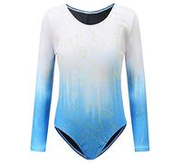 Sinoem Gymnastics Leotards for Girls Long Sleeve/Sleeveless Gradient Color Sparkle Leotard Dancing Ballet Gymnastics Athletic for Little Girl
