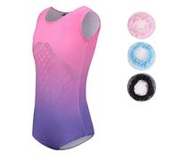Sinoem Gymnastics Leotards for Girls Long Sleeve/Sleeveless Gradient Color Sparkle Leotard Dancing Ballet Gymnastics Athletic for Little Girl