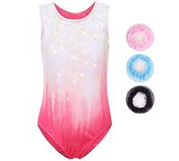 Sinoem Gymnastics Leotards for Girls Sleeveless Glitter Sparkle Gradient Color Dancing Ballet Gymnastics Athletic for Little Girl 3-12 Years (Tag 8A(7-8 years), Pink-Glitter)