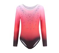 Sinoem Gymnastics Leotards for Girls Long Sleeve/Sleeveless Gradient Color Sparkle Leotard Dancing Ballet Gymnastics Athletic for Little Girl