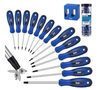 Sinoer 14-Piece Magnetic Torx Screwdrivers Set，Chromium Vanadium Steel，T4 - T40Magnetic Torx Driver Star Screwdrivers Set ，Professional Grade Repair Tools