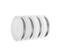 Sinofort 4Pcs 90M Bracelet String 0.45mm-0.8mm Bracelet Elastic for Bracelet Making 4 Sizes String for Bracelet Making Elastic String for Bracelets for DIY Beads Rings Bracelets Jeweller(Silvery)