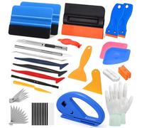 Sinofort 70 Pcs Vehicle Vinyl Wrap Tools, Window Tint Film Kit, Wallpaper Smoothing Kits, Window Tint Tools with Felt Squeegee, Edge Trimmer, Corner Squeegee for Installing Auto wraps and Car Stickers
